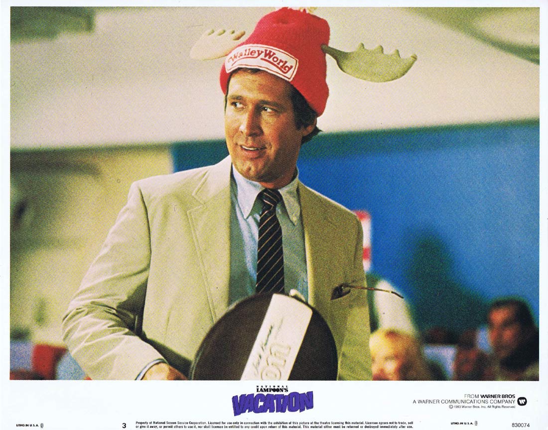 NATIONAL LAMPOON’S VACATION Original Lobby Card 3 Chevy Chase Beverly D’Angelo