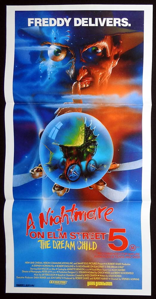 A NIGHTMARE ON ELM STREET 5 The Dream Child Australian Daybill Movie poster Horror Slasher