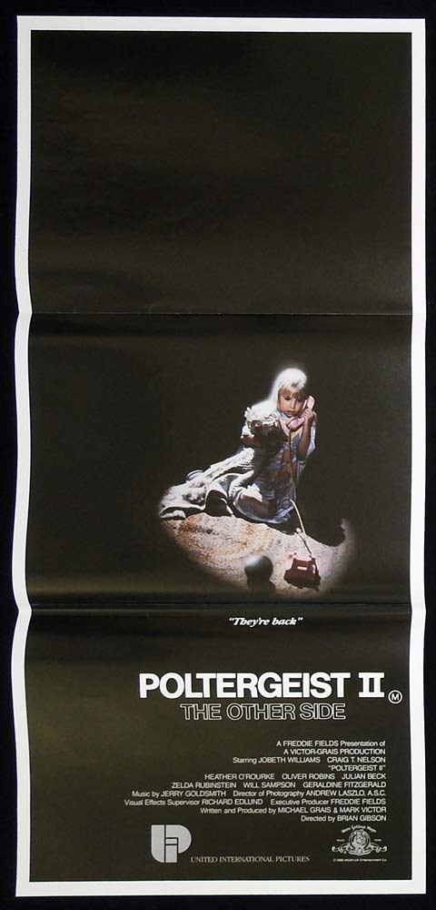 POLTERGEIST II Original Daybill Movie Poster JoBeth Williams Craig T. Nelson Horror