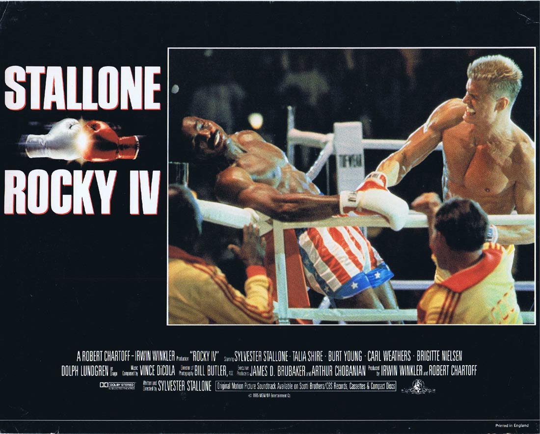 ROCKY IV Lobby Card 2 Sylvester Stallone Talia Shire Carl Weathers Boxing