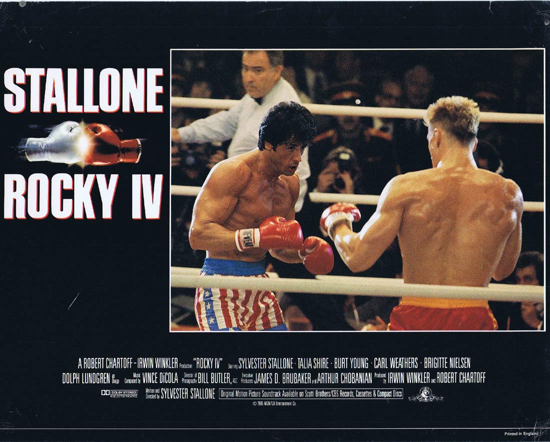 ROCKY IV Lobby Card 3 Sylvester Stallone Talia Shire Carl Weathers Boxing