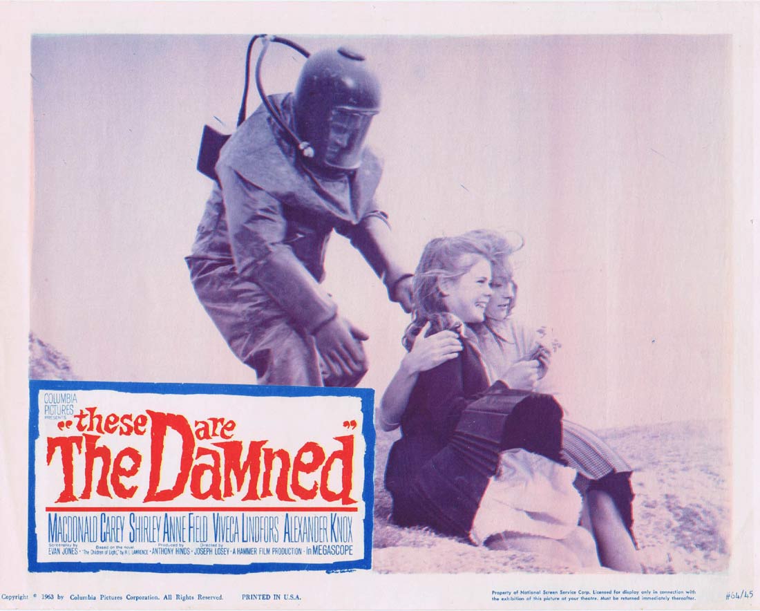 THESE ARE THE DAMNED Original Lobby Card 2 Macdonald Carey Shirley Anne Field