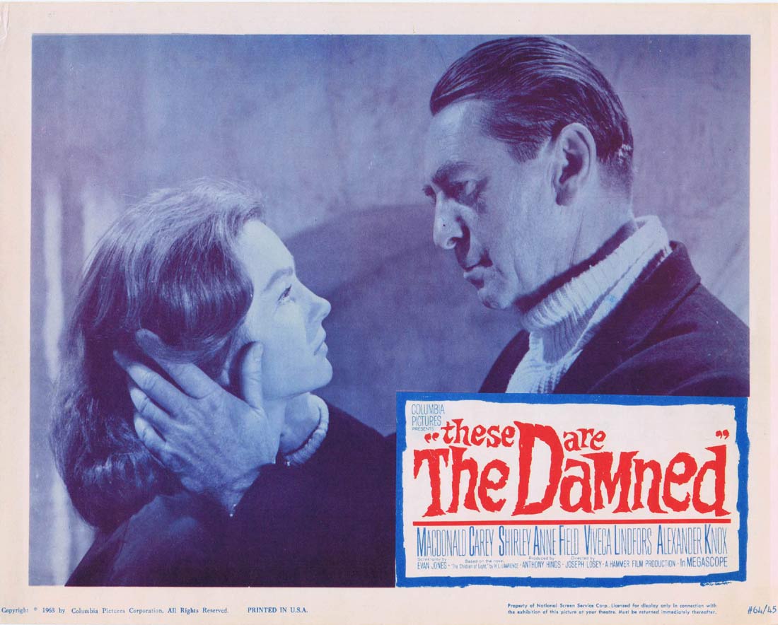 THESE ARE THE DAMNED Original Lobby Card 3 Macdonald Carey Shirley Anne Field