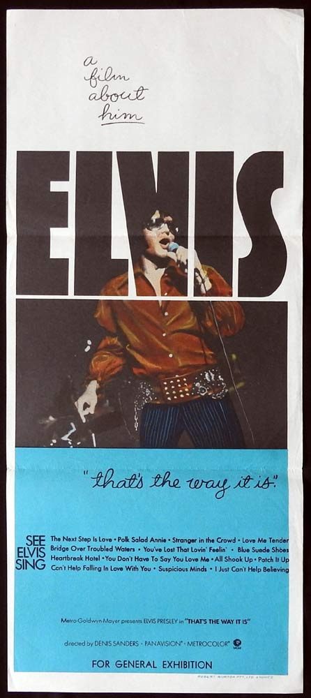 ELVIS THAT’S THE WAY IT IS 1970 Elvis Presley Original Daybill Movie Poster