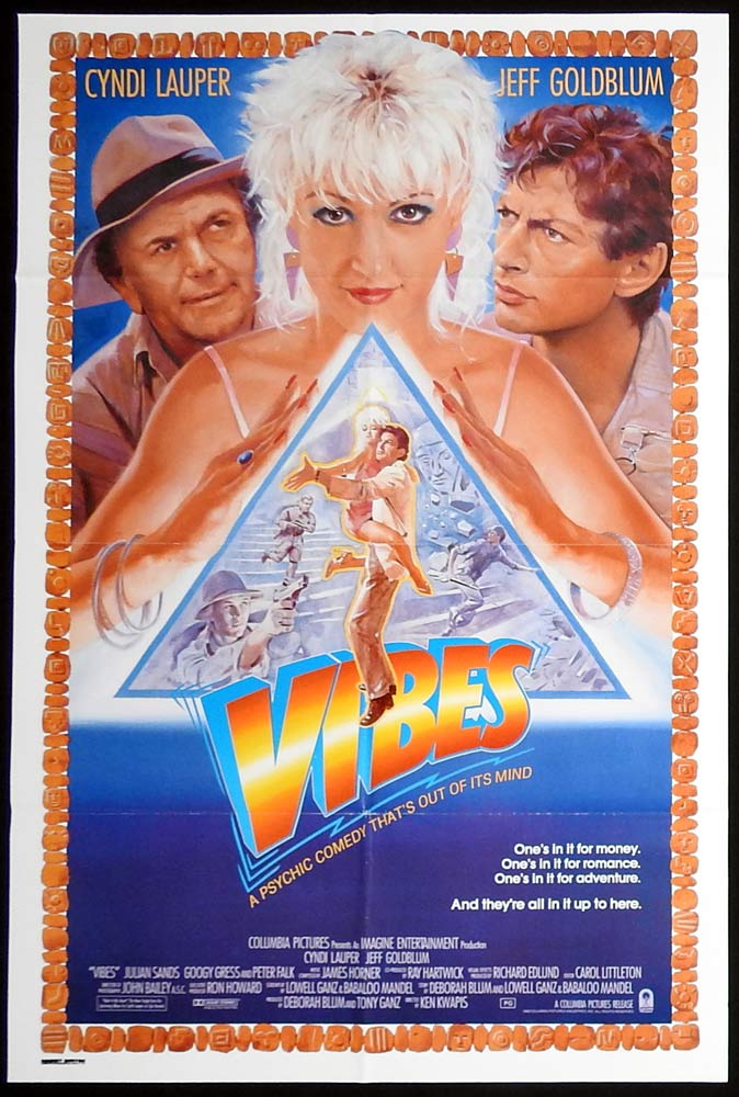 VIBES Original One Sheet Movie Poster Cyndi Lauper Jeff Goldblum