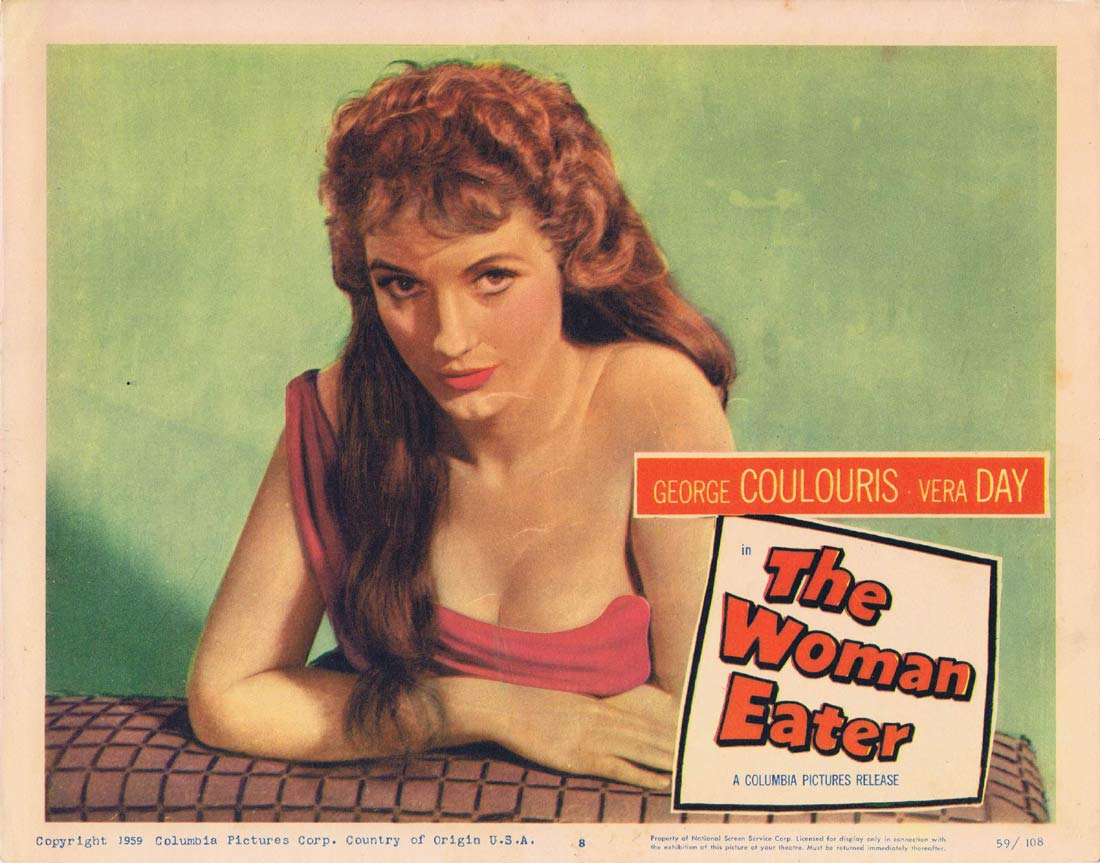 THE WOMAN EATER Original Lobby Card 8 George Coulouris Vera Day Sci Fi
