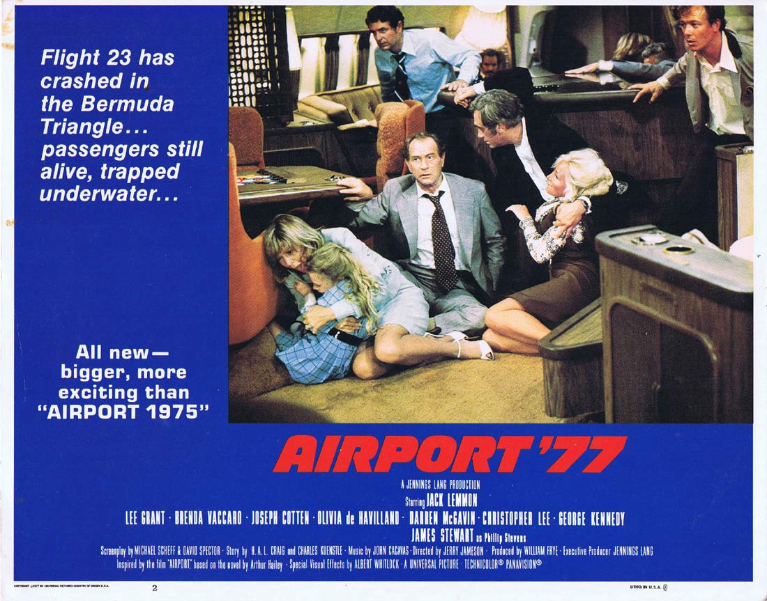 AIRPORT ’77 Original US Lobby Card 2 Jack Lemmon Olivia de Havilland Lee Grant