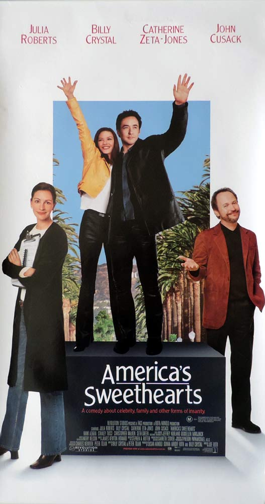 AMERICA’S SWEETHEARTS Original Daybill Movie poster Julia Roberts Billy Crystal Catherine Zeta-Jones