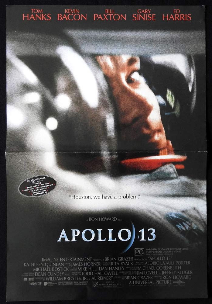 APOLLO 13 Original DS Daybill Movie poster Tom Hanks Kevin Bacon