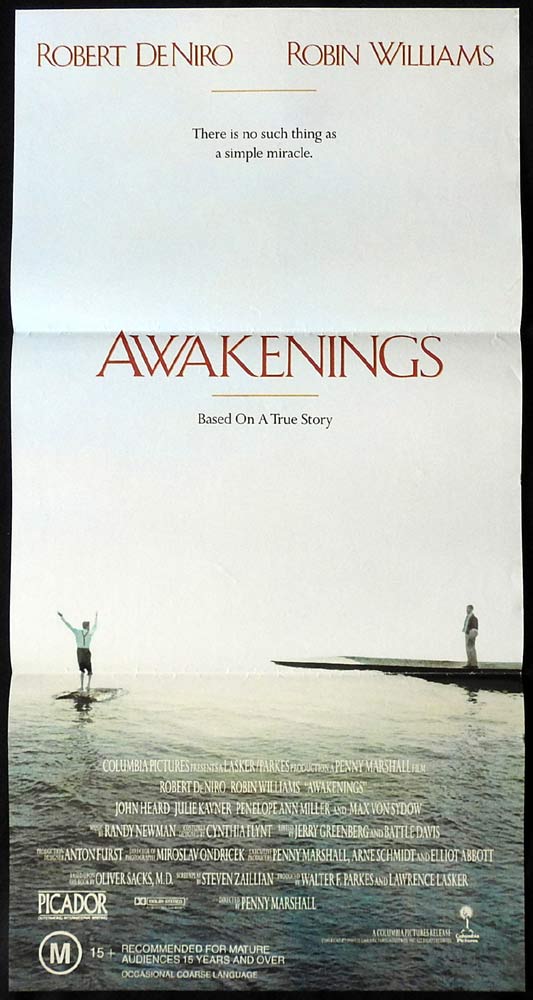 AWAKENINGS Original Daybill Movie poster Robert De Niro Robin Williams