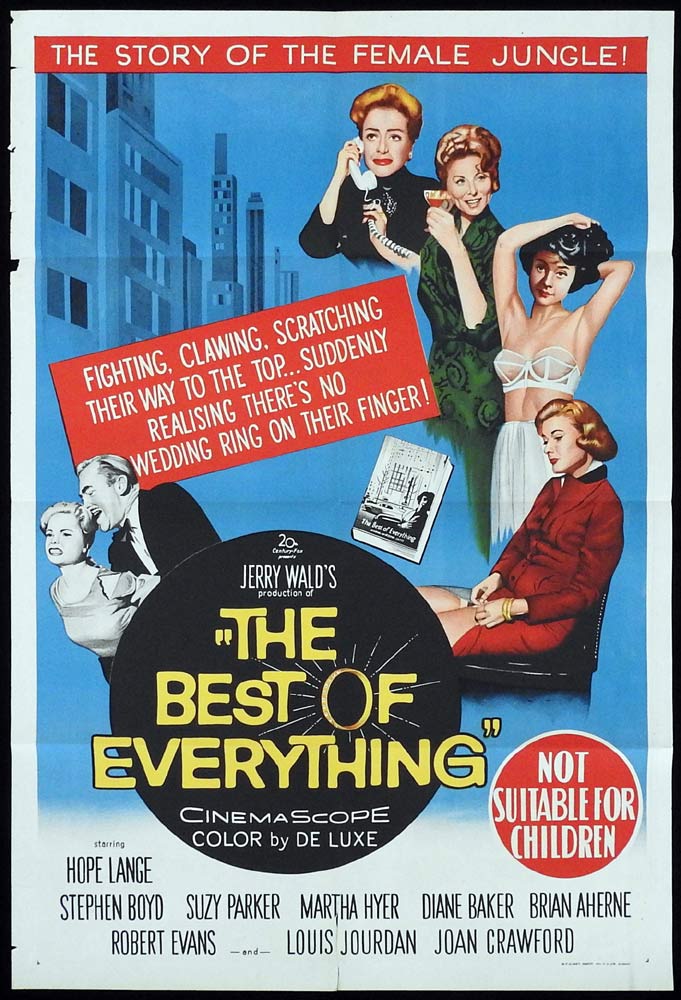 THE BEST OF EVERYTHING Original One sheet Movie poster Joan Crawford Hope Lange Diane Baker