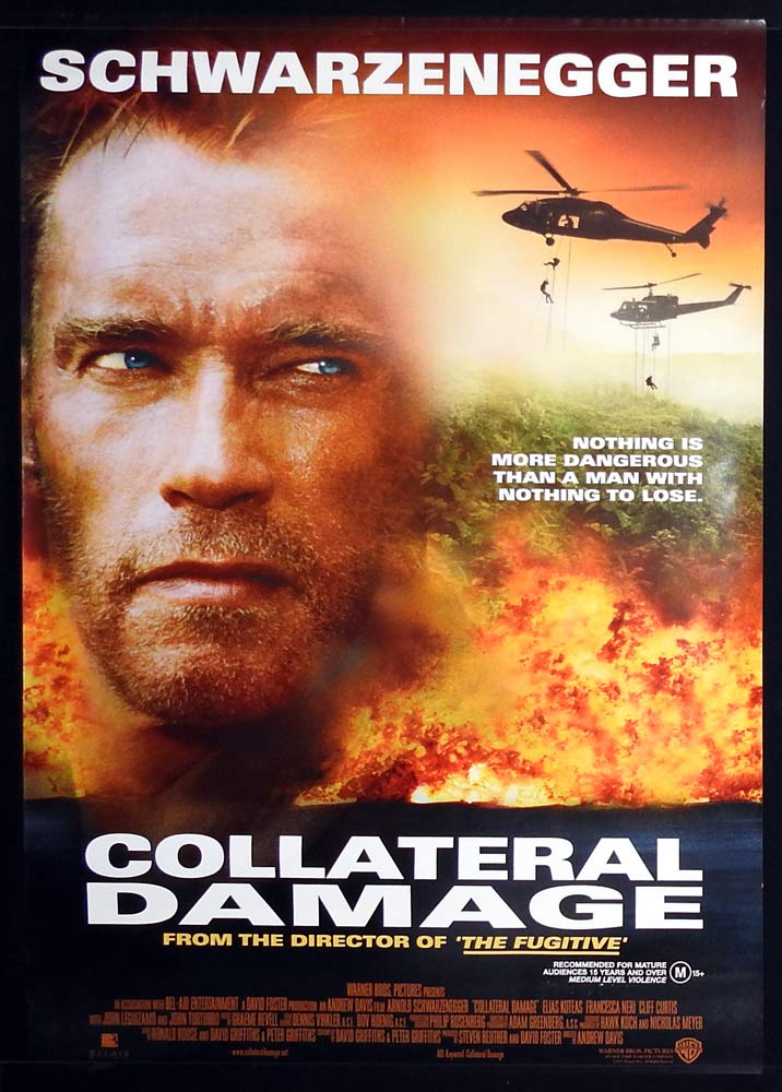 COLLATERAL DAMAGE Original One sheet Movie poster Arnold Schwarzenegger