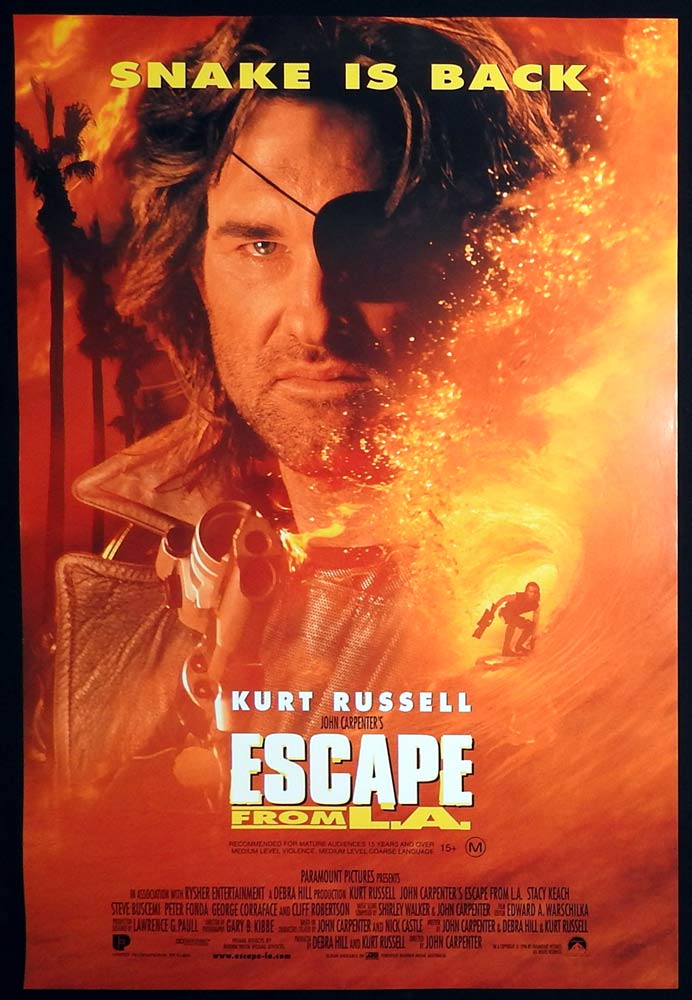 ESCAPE FROM LA Original Rolled One sheet Movie poster Kurt Russell Stacy Keach Steve Buscemi