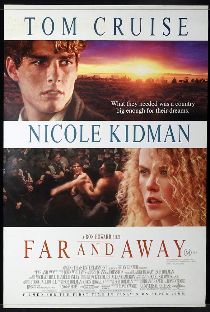 FAR AND AWAY Original Australian Rolled One sheet Movie poster Tom Cruise Nicole Kidman