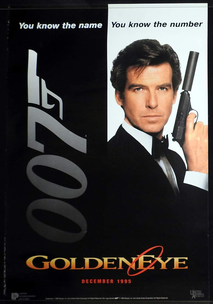 GOLDENEYE Original Rolled ADVANCE One sheet Movie poster Pierce Brosnan James Bond Sean Bean