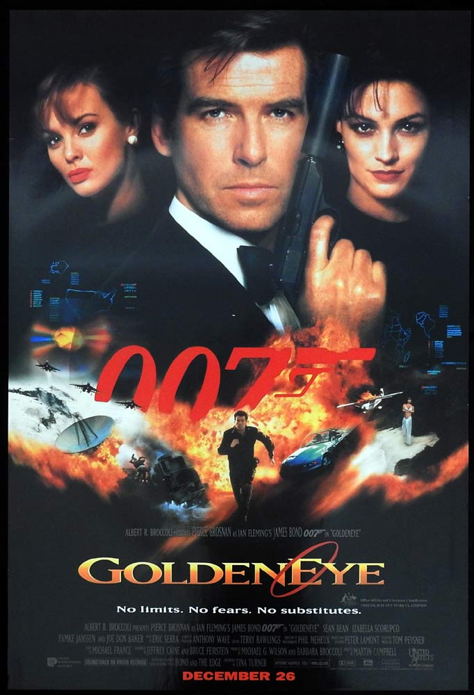 GOLDENEYE Original Rolled One sheet Movie poster Pierce Brosnan James Bond Sean Bean