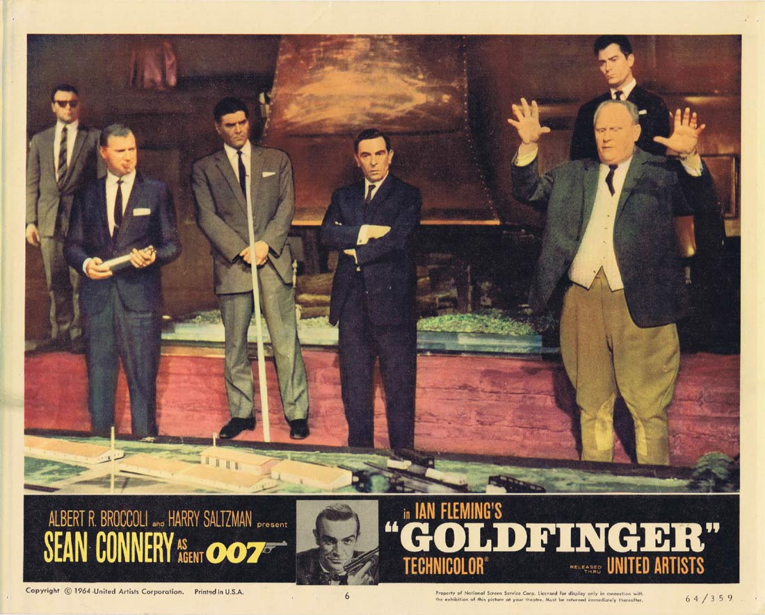 GOLDFINGER Original Lobby Card 6 Sean Connery James Bond