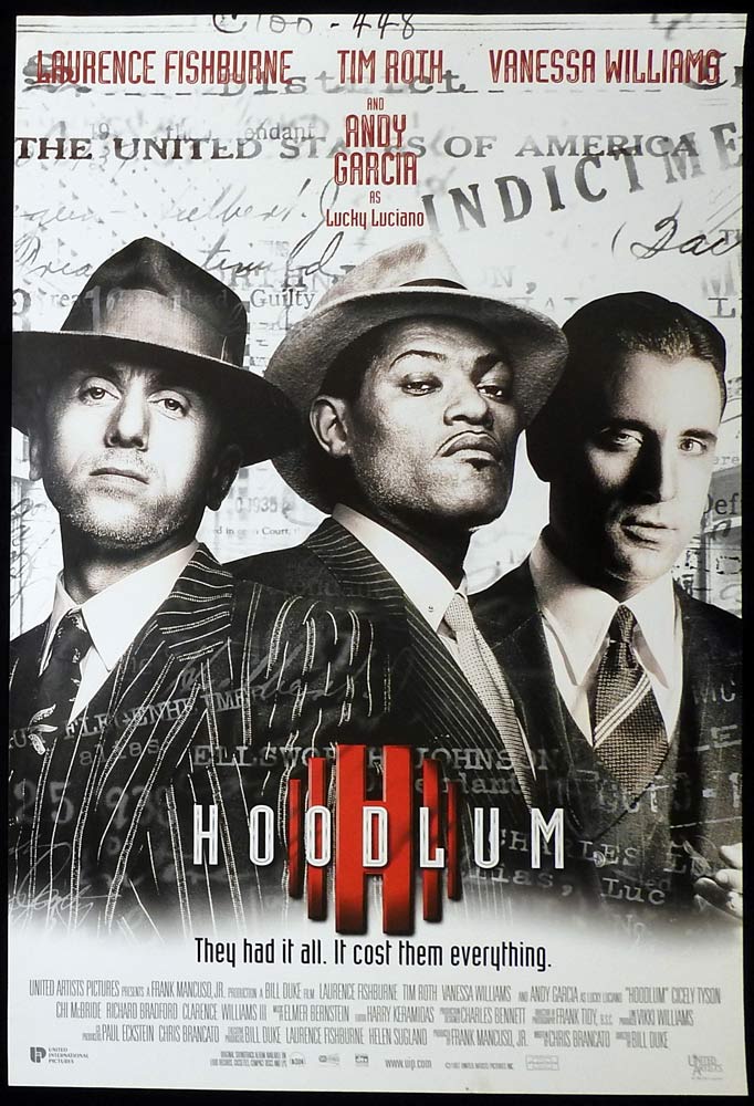 HOODLUM Original Rolled DS One sheet Movie poster Laurence Fishburne Tim Roth Vanessa Williams