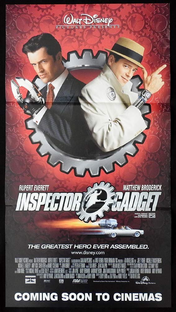 INSPECTOR GADGET Original Daybill Movie poster Matthew Broderick Rupert Everett