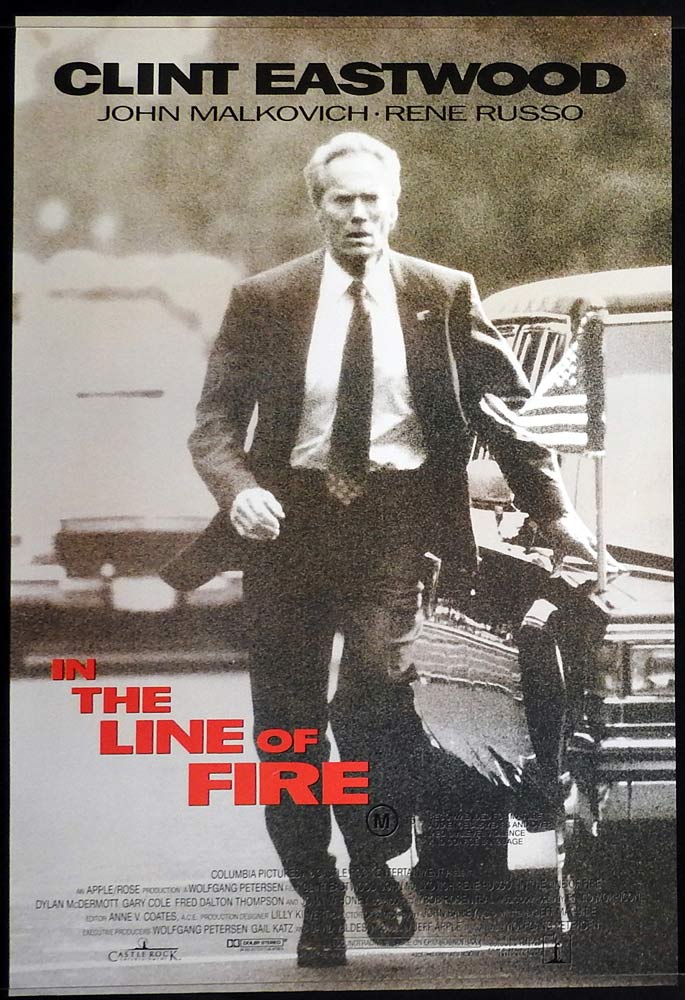 IN THE LINE OF FIRE Original Rolled One sheet Movie poster Clint Eastwood John Malkovich