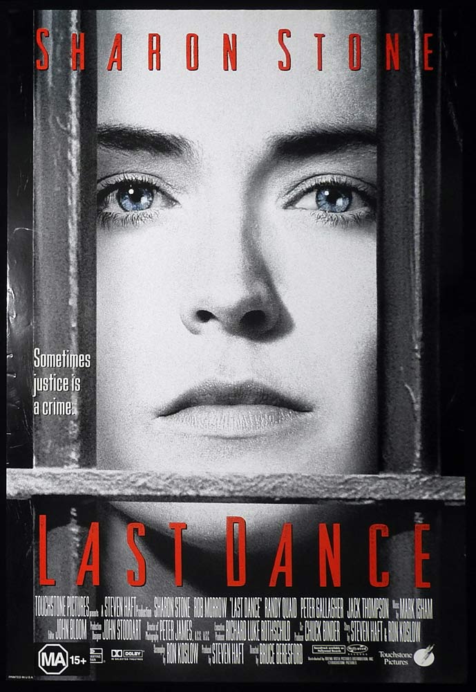 LAST DANCE Original Rolled One sheet Movie poster Sharon Stone Rob Morrow Randy Quaid