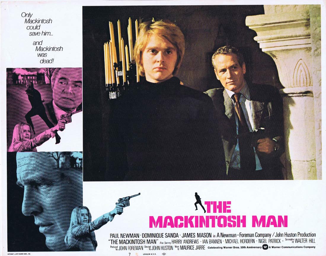 THE MACKINTOSH MAN Original US Lobby Card 7 Paul Newman James Mason