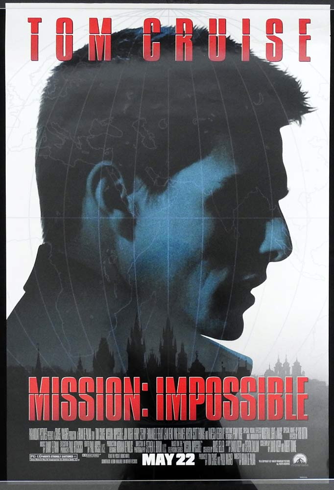 MISSION IMPOSSIBLE Original Rolled US One sheet Movie poster Tom Cruise Jon Voight