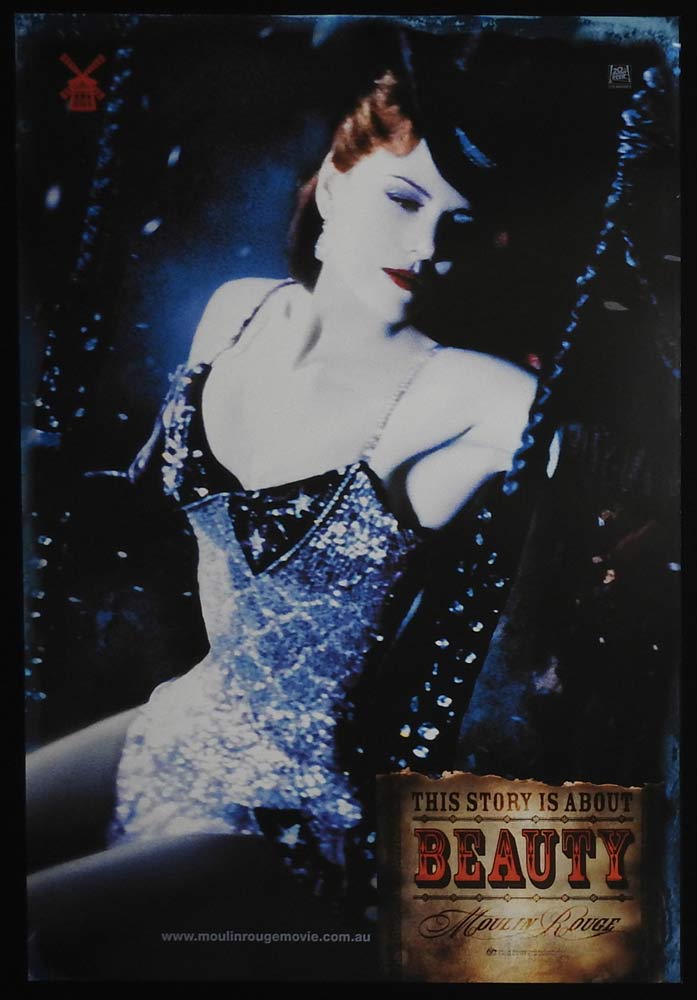 MOULIN ROUGE Original Rolled One sheet Movie poster Nicole Kidman B Beauty