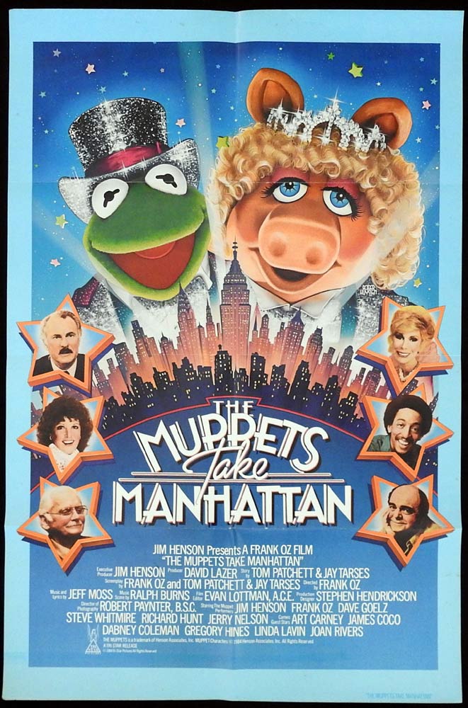 THE MUPPETS TAKE MANHATTAN Original One sheet Movie poster Kermit the Frog