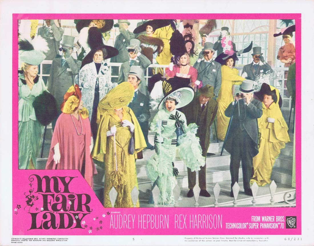 MY FAIR LADY Original Lobby Card 5 Audrey Hepburn Rex Harrison Stanley Holloway