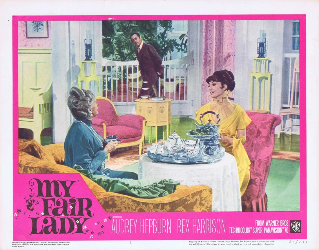 MY FAIR LADY Original Lobby Card 6 Audrey Hepburn Rex Harrison Stanley Holloway