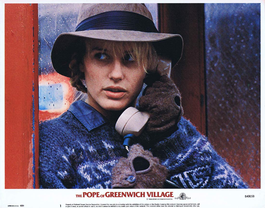 THE POPE OF GREENWICH VILLAGE Original US Lobby Card 1 Eric Roberts Mickey Rourke Daryl Hannah