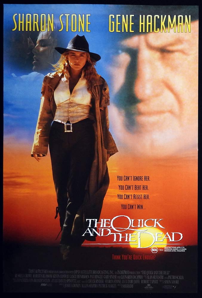 THE QUICK AND THE DEAD Original Rolled One sheet Movie poster Sharon Stone Gene Hackman