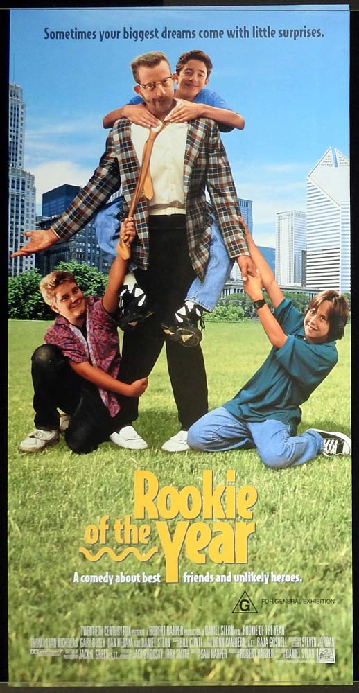 ROOKIE OF THE YEAR Original Daybill Movie poster Daniel Stern Gary Busey