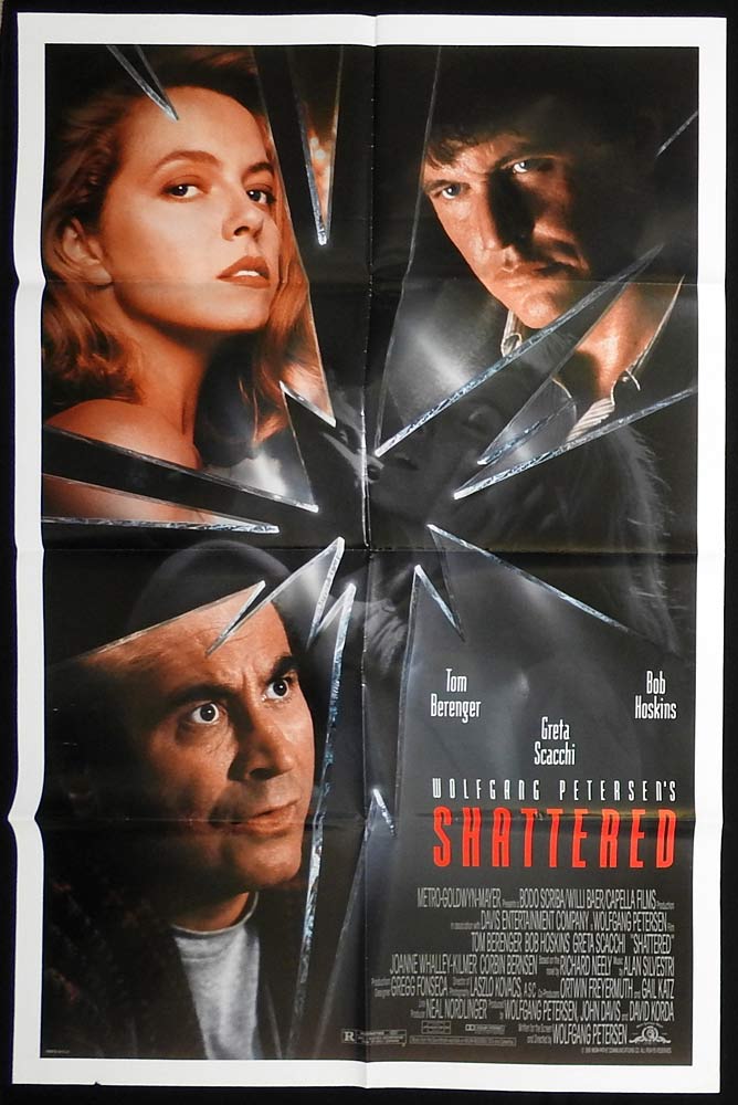 SHATTERED Original One sheet Movie poster Tom Berenger Bob Hoskins Greta Scacchi