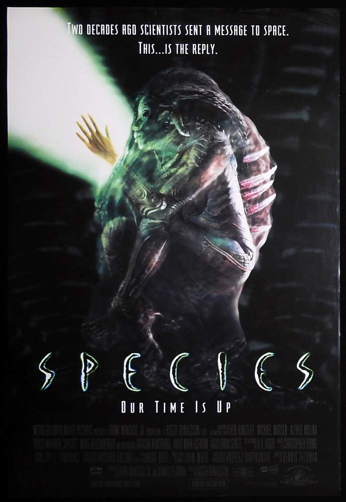 SPECIES Original Rolled One sheet Movie poster Ben Kingsley Michael Madsen