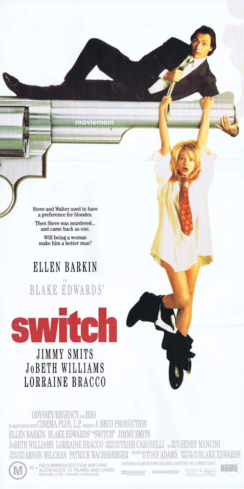SWITCH Original Daybill Movie poster Ellen Barkin Jimmy Smits JoBeth Williams