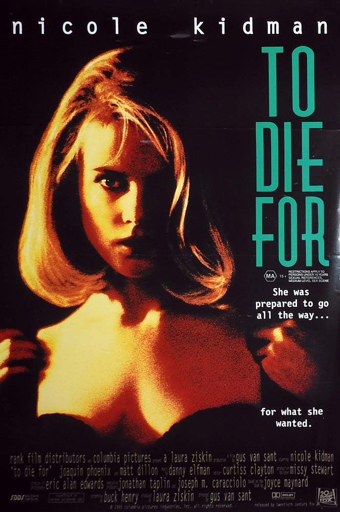 TO DIE FOR Original Rolled One sheet Movie poster Nicole Kidman Joaquin Phoenix