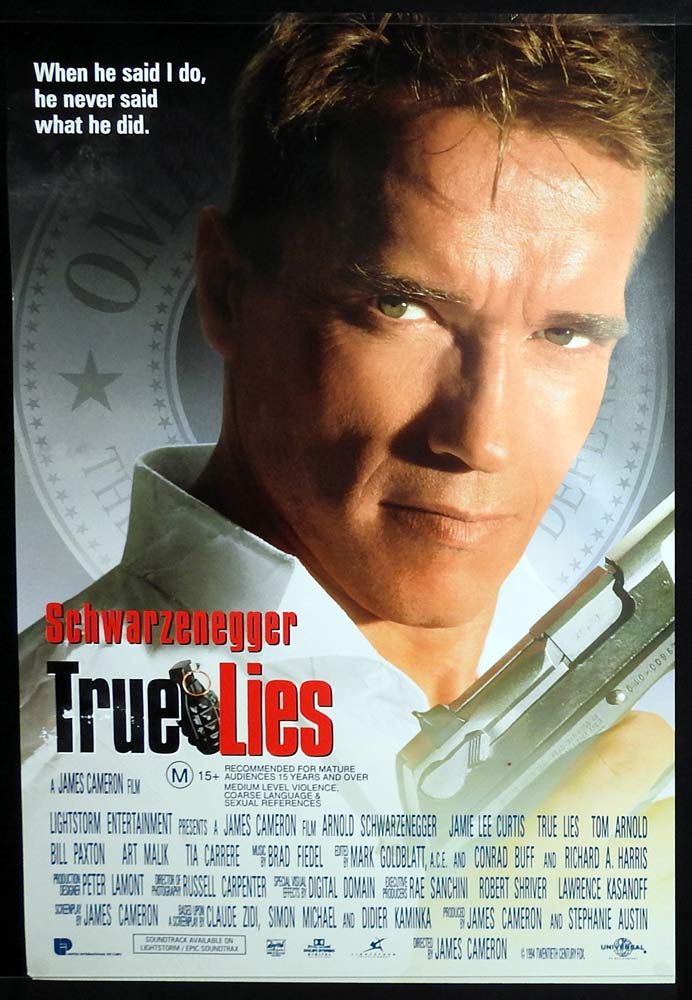 TRUE LIES Original Rolled One sheet Movie poster Arnold Schwarzenegger