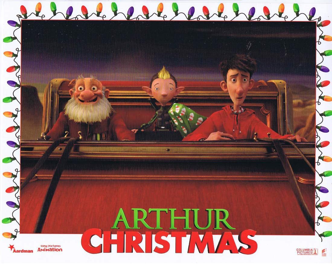ARTHUR CHRISTMAS Original 8 x 10 Mini Lobby Card 1 Hugh Laurie Bill Nighy