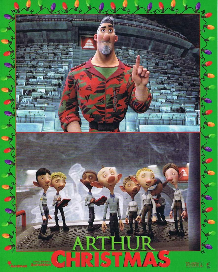 ARTHUR CHRISTMAS Original 8 x 10 Mini Lobby Card 4 Hugh Laurie Bill Nighy