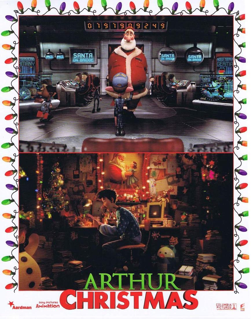 ARTHUR CHRISTMAS Original 8 x 10 Mini Lobby Card 7 Hugh Laurie Bill Nighy