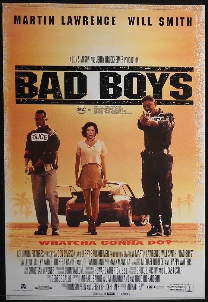 BAD BOYS Original Rolled One sheet Movie poster Martin Lawrence Will Smith