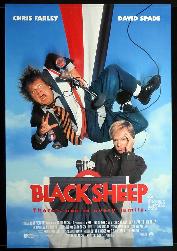 BLACK SHEEP Original Rolled One sheet Movie poster Chris Farley David Spade Tim Matheson