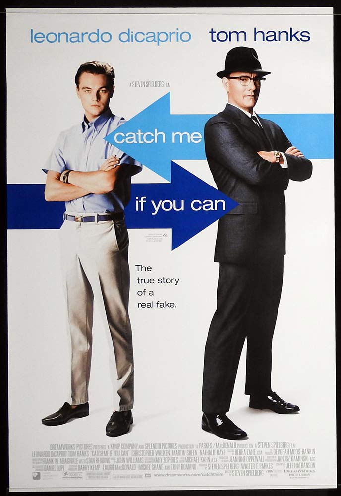 CATCH ME IF YOU CAN Original Rolled One sheet Movie poster Leonardo DiCaprio Tom Hanks Christopher Walken