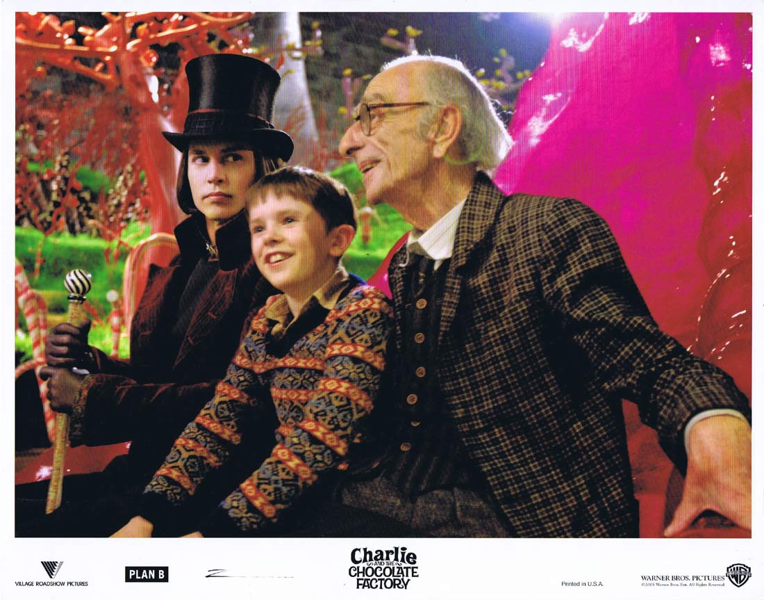 CHARLIE AND THE CHOCOLATE FACTORY Original Lobby Card 2 Johnny Depp