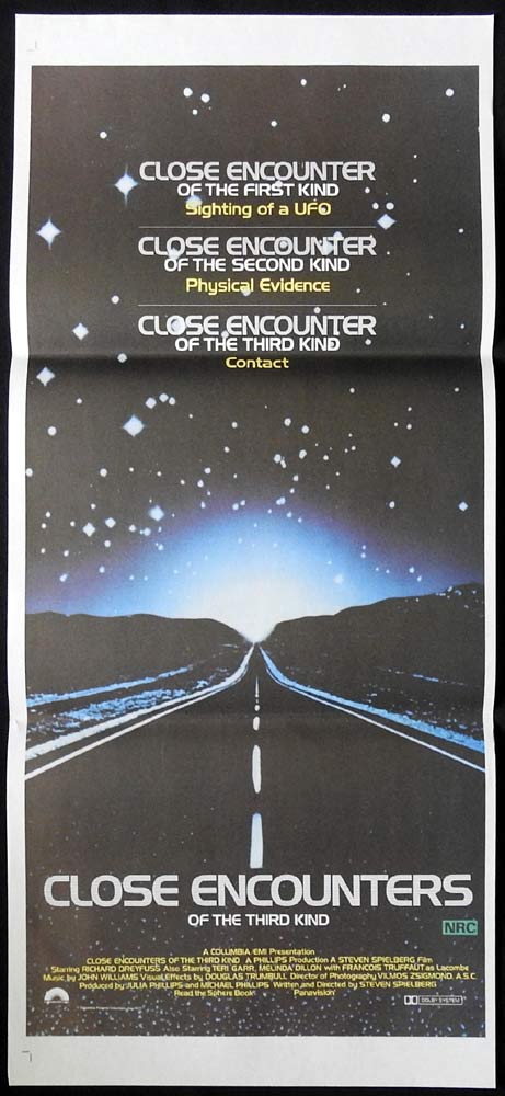 CLOSE ENCOUNTERS OF THE THIRD KIND Original Daybill Movie Poster Sci Fi