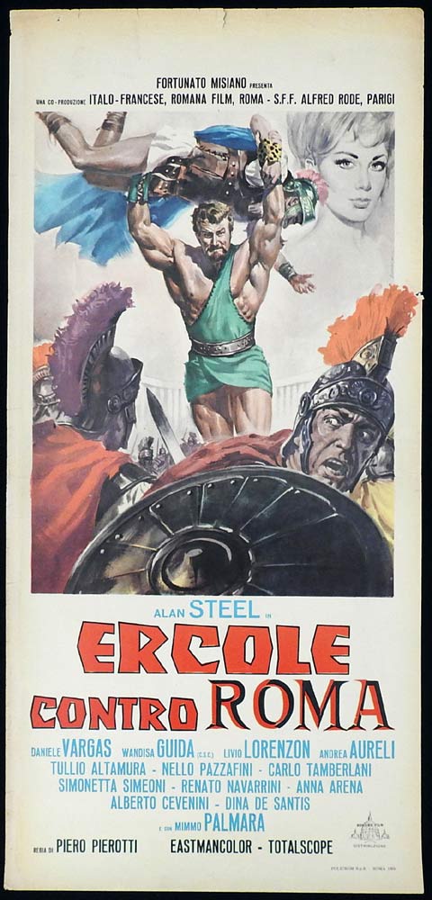HERCULES AGAINST ROME Original Locandina Movie Poster Alan Steel Wandisa Guida