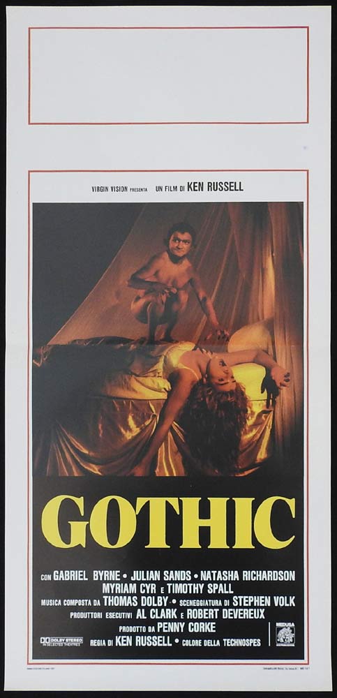 GOTHIC Original Locandina Movie Poster Gabriel Byrne Ken Russell