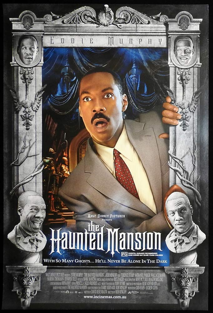 THE HAUNTED MANSION Rolled One sheet Movie poster Eddie Murphy Jennifer Tilly